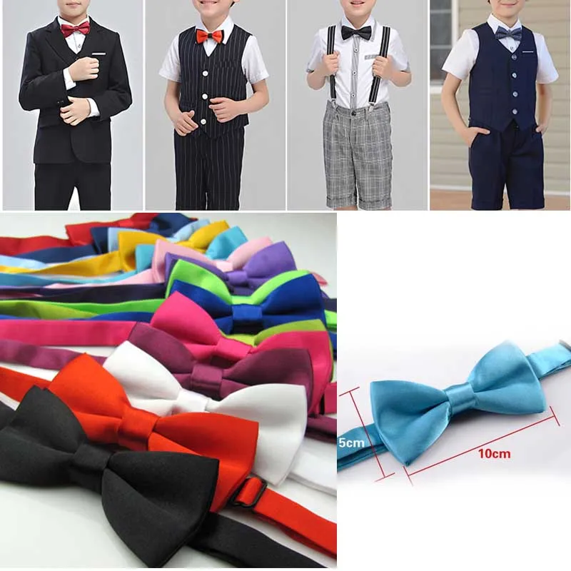 Новинка регулируемый классический однотонный Свадебный галстук-бабочка для