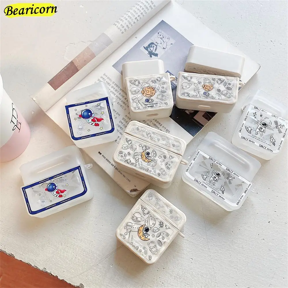 

Cute Cartoon Space Astronaut Planet Star Earphone Case For AirPods Pro 2 1 3 Soft Marble Headphone Protective Charging Box Cover