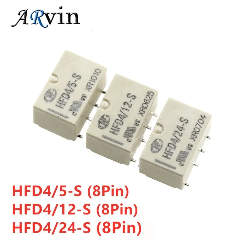 

Реле сигнала HongFa HFD4/3-S HFD4/5-S HFD4/12-S HFD4/24-S 3V,5V,12V,24V 2A 8-pin, двухкомпонентное преобразование SMD SMT, 5 шт./партия