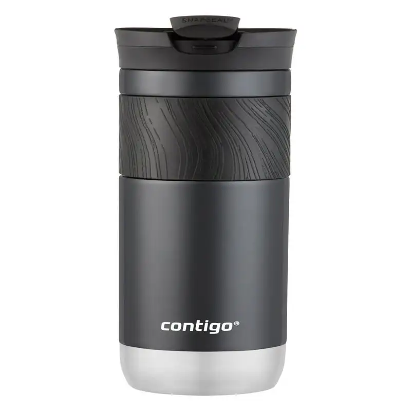 

Deluxe 20 fl oz Licorice Black SNAPSEAL 2.0 Stainless Steel Travel Mug - Carry Your Hot Drink or Cold Beverage in Style and Comf