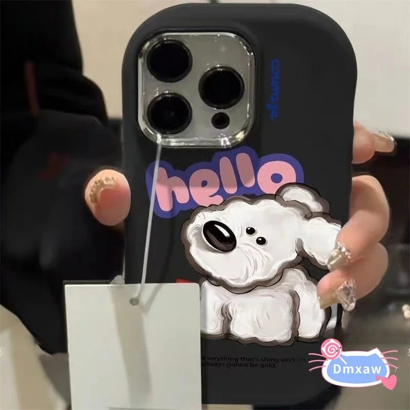Для OPPO A60 A79 A54 A18 A38 A58 A15S A92 A72 A52 A1K A7 A12 A5S F9 Reno 7 Pro 6 5f 4f 5 4 Lite 6Z 5Z Чехол для телефона Cute Dog