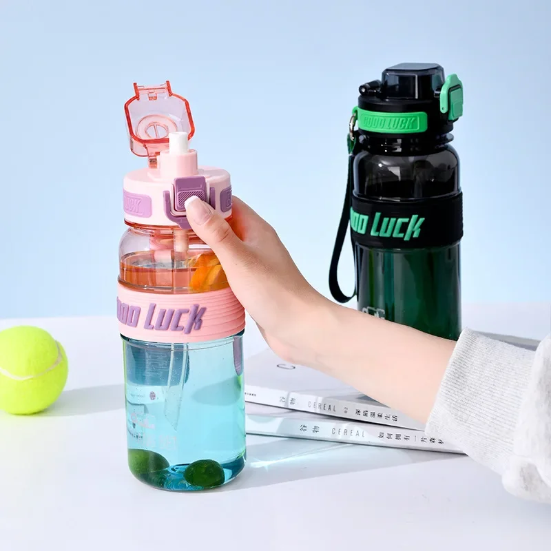 800 Мл Герметичные Бутылки Для Воды С Соломинкой Портативный Спортивный Стакан