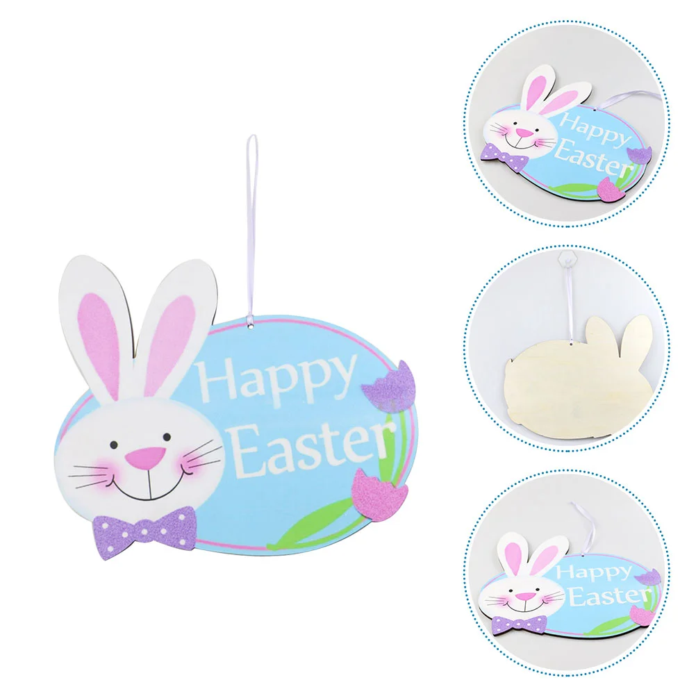 

Sign Easter Hanging Welcome Home Round Decor Festival Farmhouse Supplies Pendant Cartoon Charms Wood Entrance Adorn Door Craft