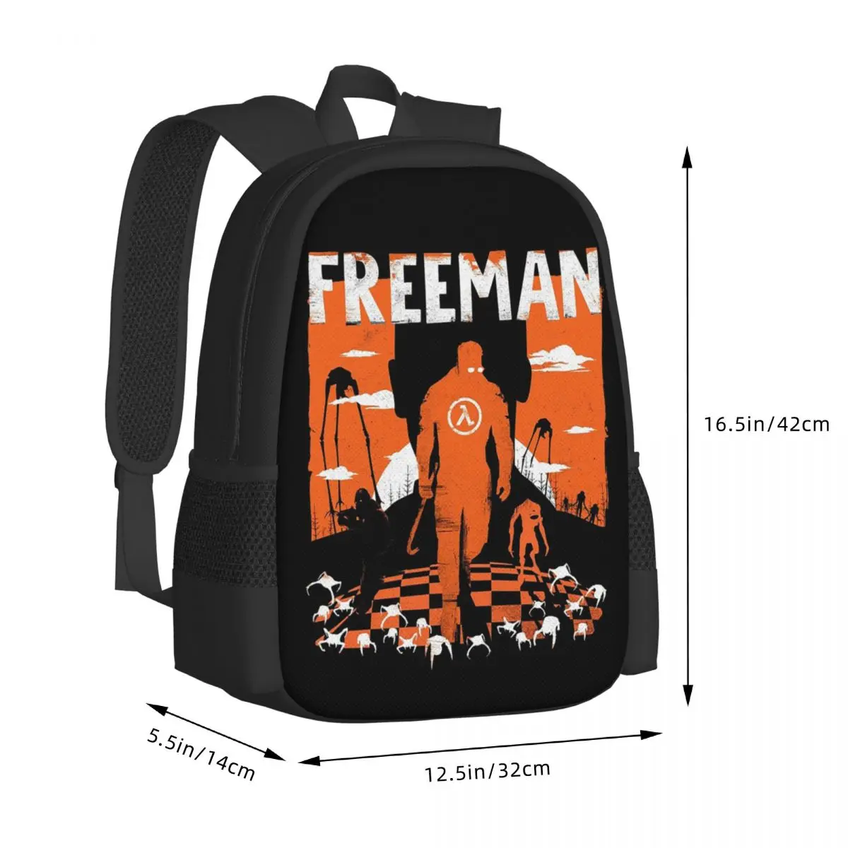 Фото Рюкзак The Freeman - Half Life, горячая распродажа, вместительный рюкзак для детей, школьная сумка, сумки через плечо для мужчин и женщин №3