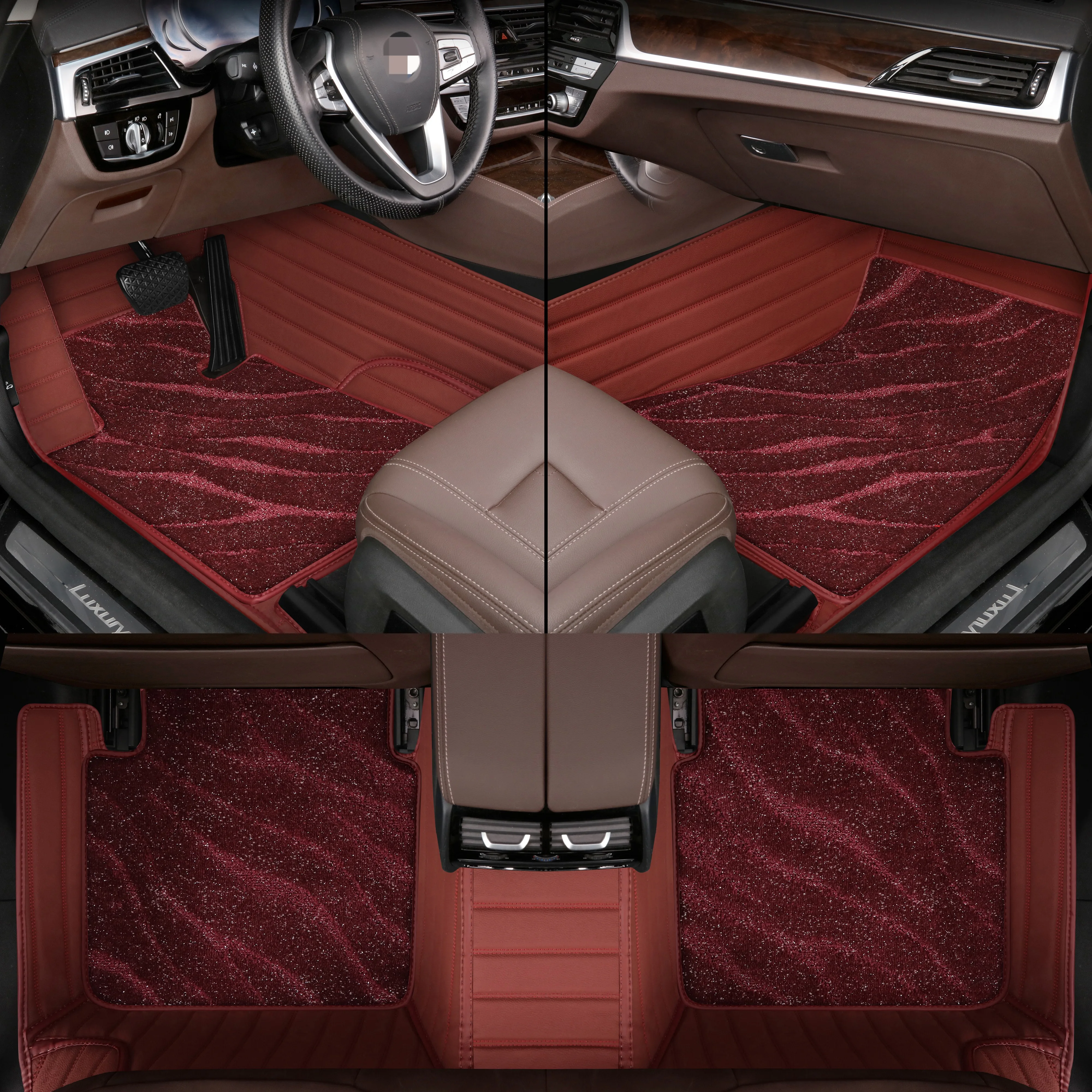 

Custom Double Layer Car Floor Mats Wide Striped Star Slanket