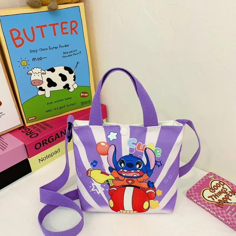 Kawaii Stitch сумка через плечо Disney аксессуары для хранения Messenger Lilo рюкзак холщовая