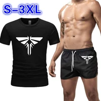 new casual running surfing short sport suits fashion men short sleeve tracksuit summer printed beach t shirts and shorts outfits