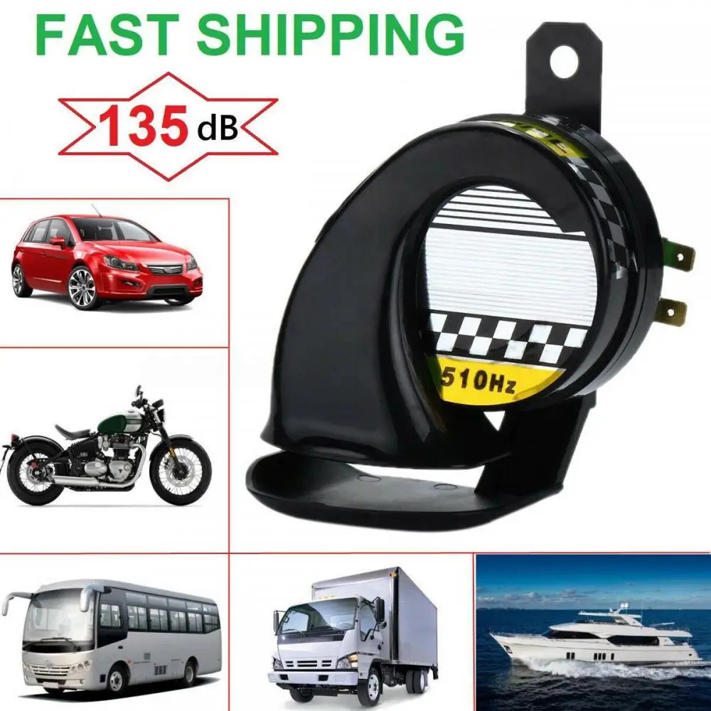 

Waterproof Loud Sound 12v 130db Motorcycle Siren Universal Snail Air Horn For Car Truck Motorbike Car Accessories