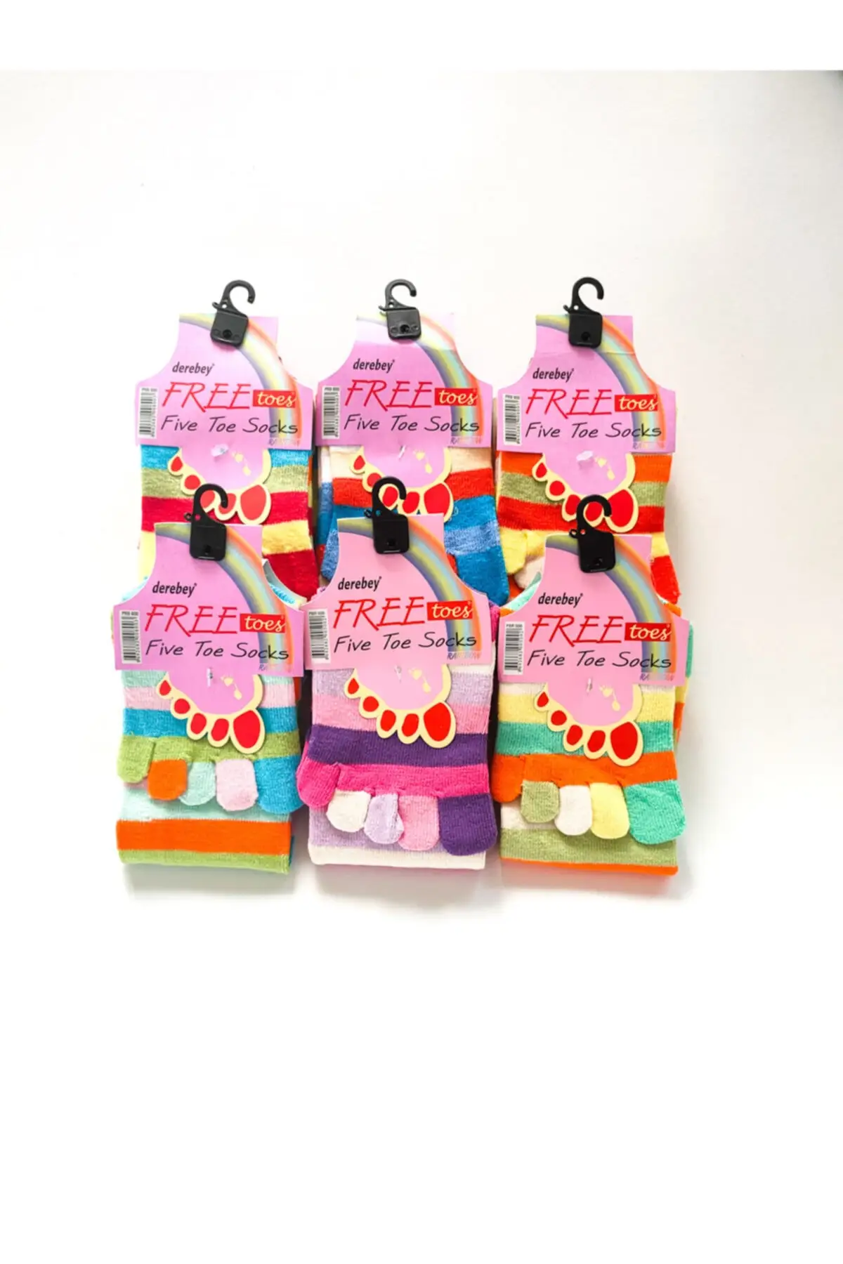 

6 шт. Женские носки из хлопка в полоску