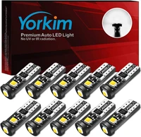 yorkim 194 led bulb canbus error free t10 led bulb 3 smd 2835 chips w5w interior led for car dome map license plate trunk light