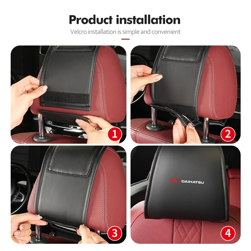 Фото Подушка-накладка на подголовник для автомобиля Daihatsu Feroza, Cuore, Storia, Rocky, Harga, Ayla, Sigra, Hijet, Mira №5