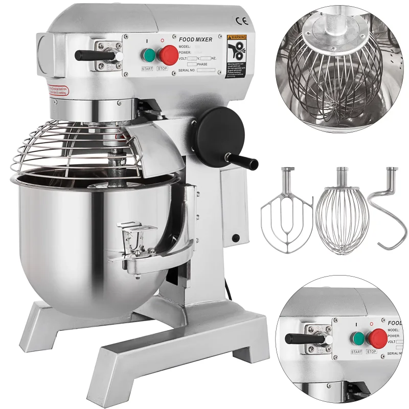 

Commercial Food Mixer 15Qt Commercial Heavy Duty Steel 3-Speed Stand Food/Dough Mixer