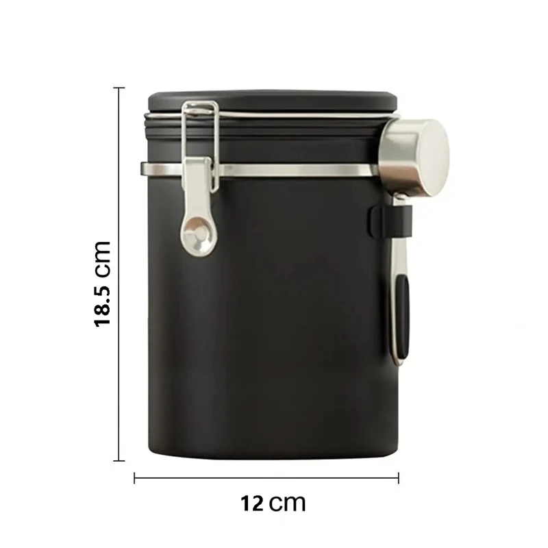 1800 мл канистра для кофе из нержавеющей стали герметичный контейнер с датой