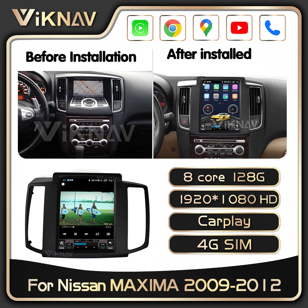 

Автомобильный радиоприемник Android 10 для Nissan MAXIMA 2009-2012 Стандартный стереоприемник Авторадио мультимедийный плеер Carplay