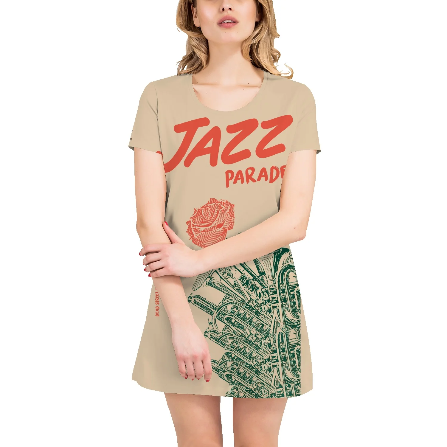 

Новинка 2022 г., хлопковая ночная рубашка, женская летняя Пижама, большие размеры, средней длины, футболка с коротким рукавом и юбка, свободное ...