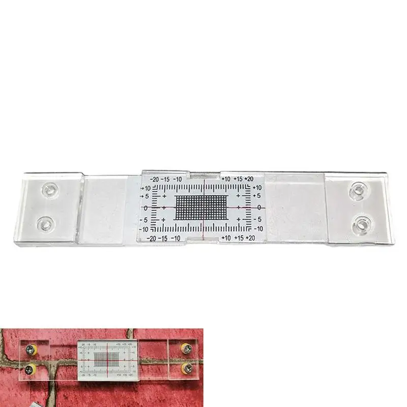 Crack Gauge Monitor Accurate Crack Monitoring Record Tool Tell-Tale Crack Measuring Tool For The Standard And Corner Cracks