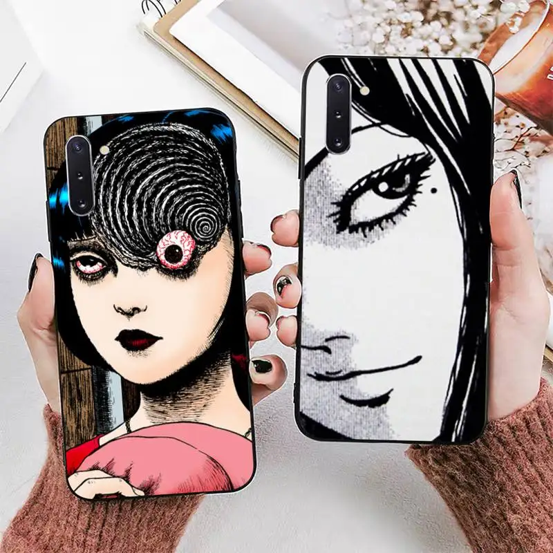 

Junji Ito Tees Horror cartoon Phone Case for Samsung Note 5 7 8 9 10 20 pro plus lite ultra A21 12 02