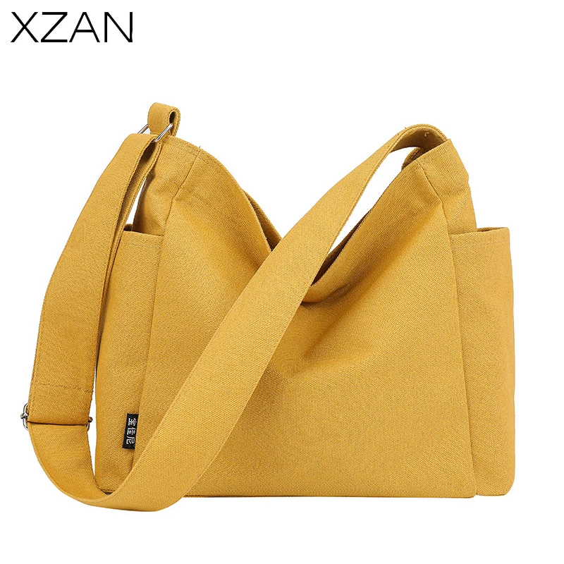 

Женская сумка для женщин, простые модные сумки на молнии, сумка на плечо, вместительные холщовые сумки-тоуты, женские холщовые сумки через п...