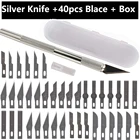 Нескользящий металлический Фрезер #11 #23, набор для гравировки, многофункциональные Скальпели, стальные лезвия, печатная плата, инструменты для самостоятельного ремонта и резьбы по дереву