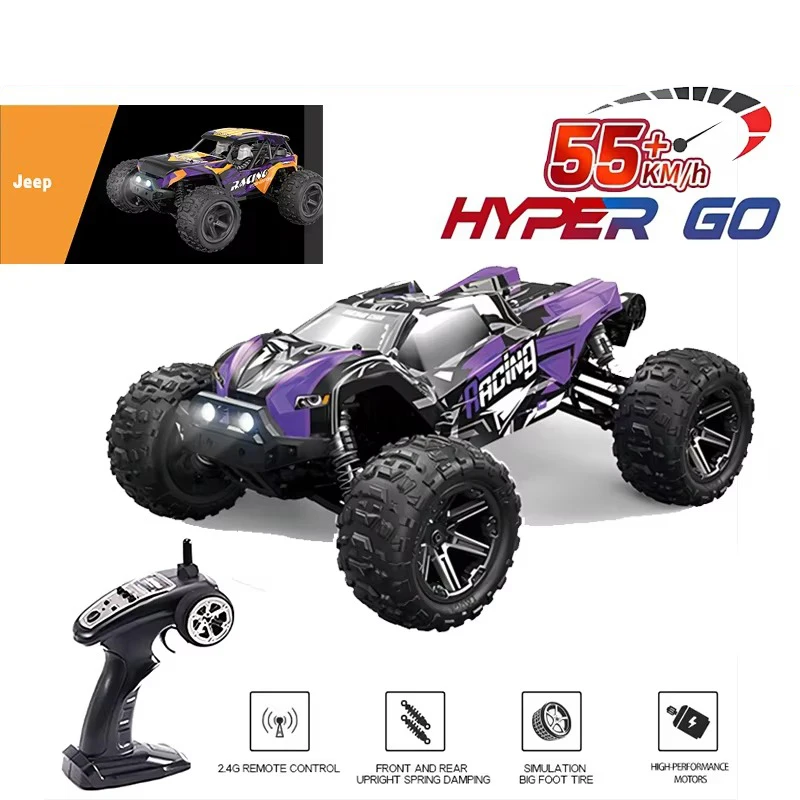1:14 HXRC 8609 8610 55 км/ч 4WD RC автомобиль со светодиодным пультом дистанционного