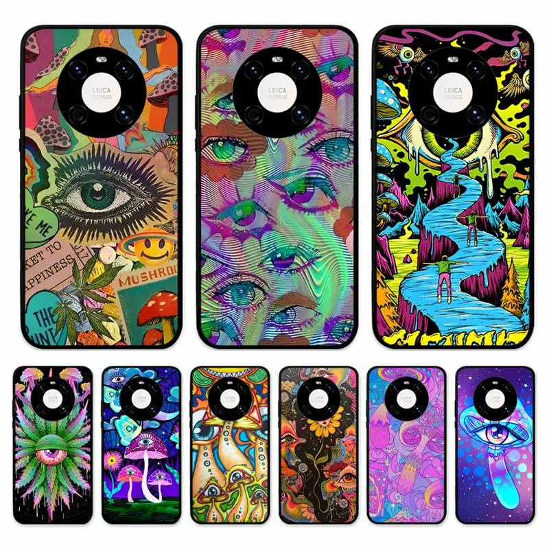 

Psychedelic Mushrooms Eye Phone Case for Huawei Mate 20 10 9 40 30 lite pro X Nova 2 3i 7se
