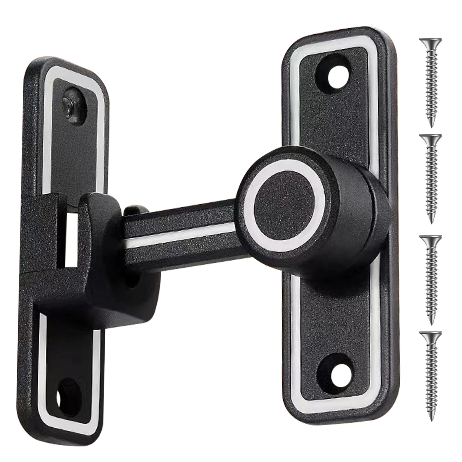 

Anti Theft Luminous Zinc Alloy Rustproof Long Lasting Garage Nail Free Installation 90 Degree Barn Door Lock Garden Heavy Duty