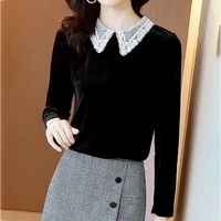 2021 autumn and winter new commute blusas femininas shirts blouses women ladies blouses hollow out top casual shirts