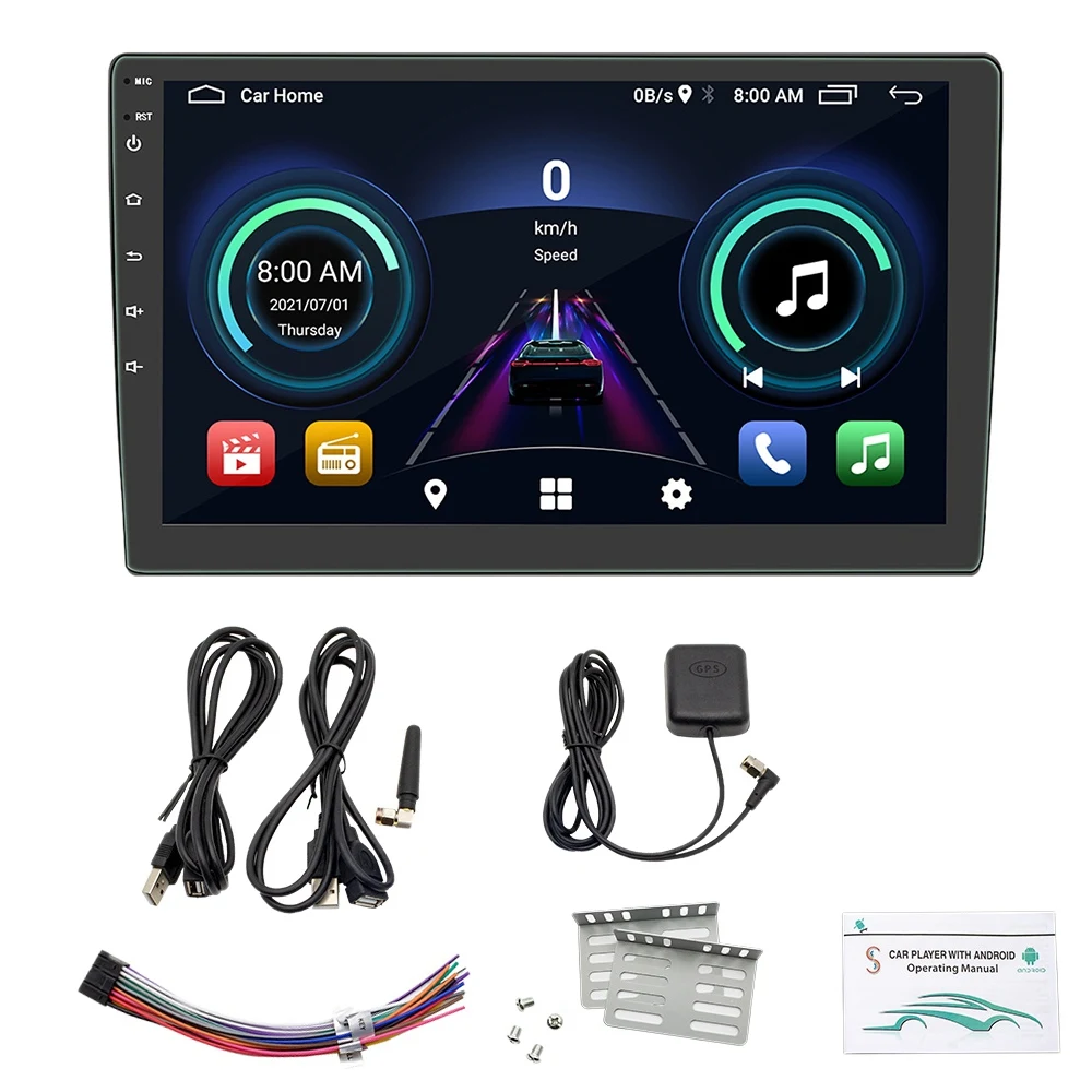 

2 Din Car Radio 9Inch HD Autoradio Multimedia Player Touch Screen Auto Audio Carplay Android 10.1 Car Stereo MP5 Player