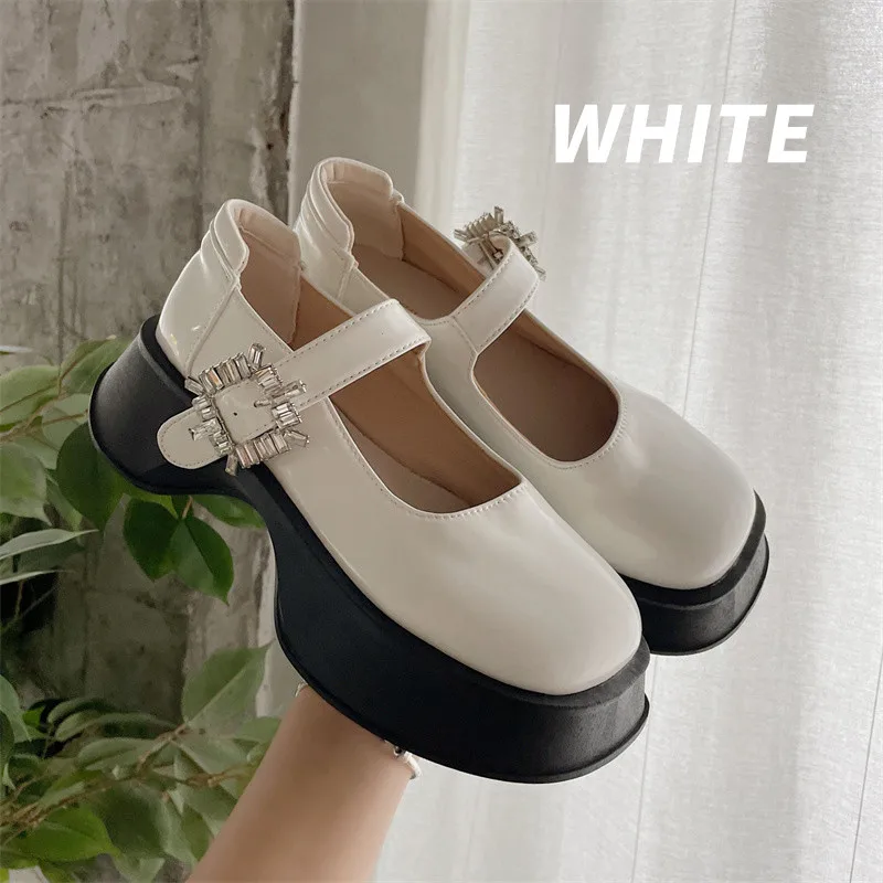 

Женские туфли-оксфорды на платформе, удобные элегантные туфли, криперы, кожа, стразы, с кристаллами и пряжкой, лето