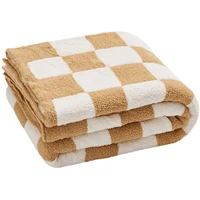 throw blankets checkerboard grid chessboard gingham warmer comfort plush reversible microfiber cozy decor for home bed couch