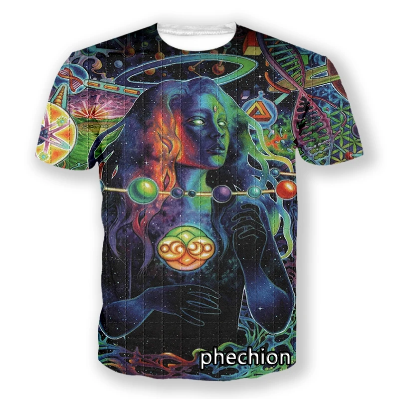 

phechion New Fashion Men/Women Psychedelic Artwork 3D Printed Short Sleeve T-Shirt Casual T Shirt Sport Hip Hop Summer Tops L40