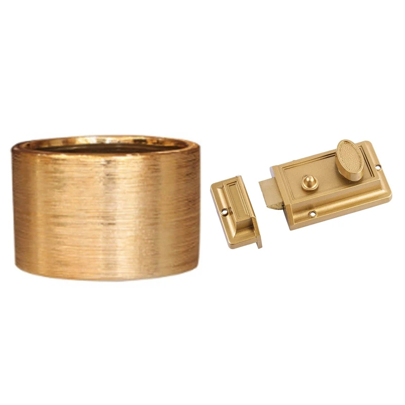 

Ceramic Flower Vase Plating Gold Ceramic Vase Planting Flowers Pot & Zinc Cylinder Deadbolt Latch Lock