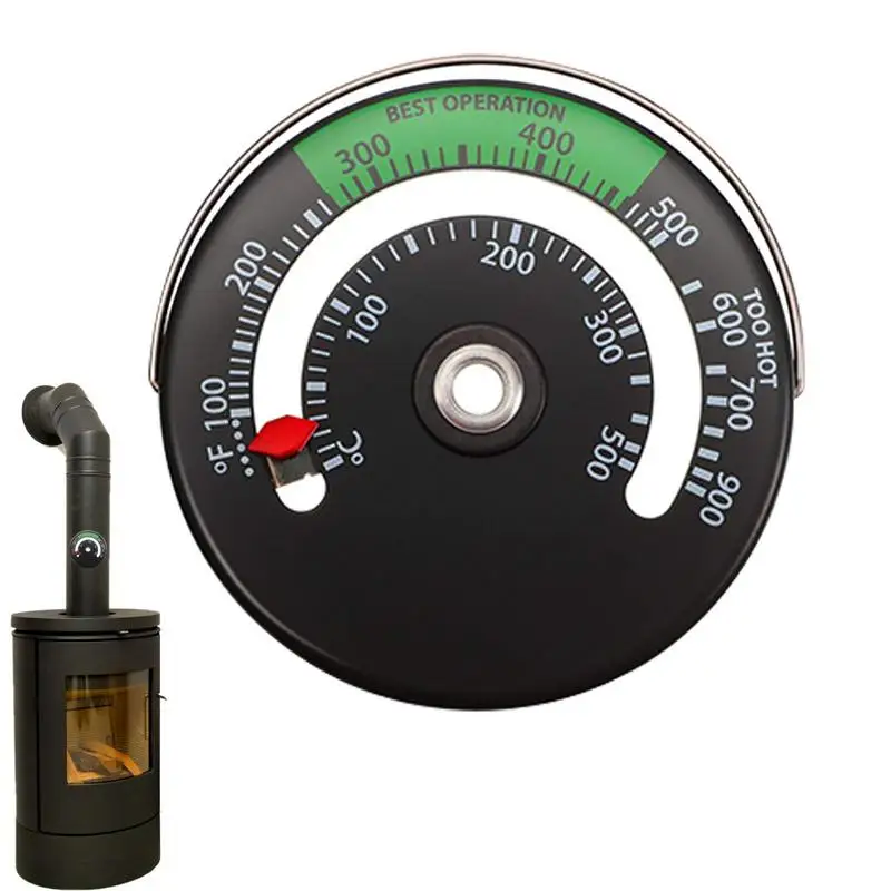

Magnetic Stove Pipe Thermometer Wood Stove Temperature Meter With Large Dial Fireplace Accessories For Stove Top And Pellet