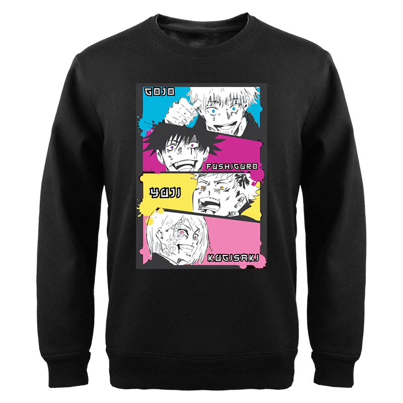 

Japan Anime Jujutsu Kaisen Sweatshirts Mens Gojo Satoru Mangas Graphic Hoodie Crewneck Oversize Loose Tracksuit Pullover