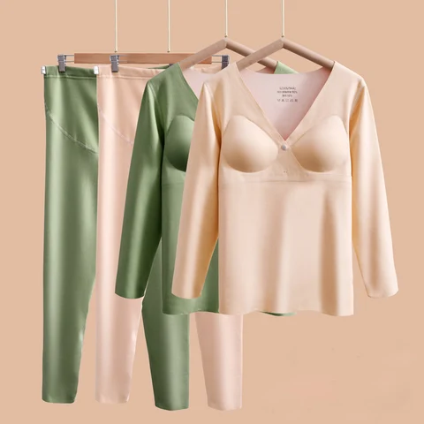 Одежда для беременных, комплект нижнего белья, бархатные сохраняющие тепло зимние пижамы для грудного вскармливания, подходят для женщин, одежда для сна для беременных женщин