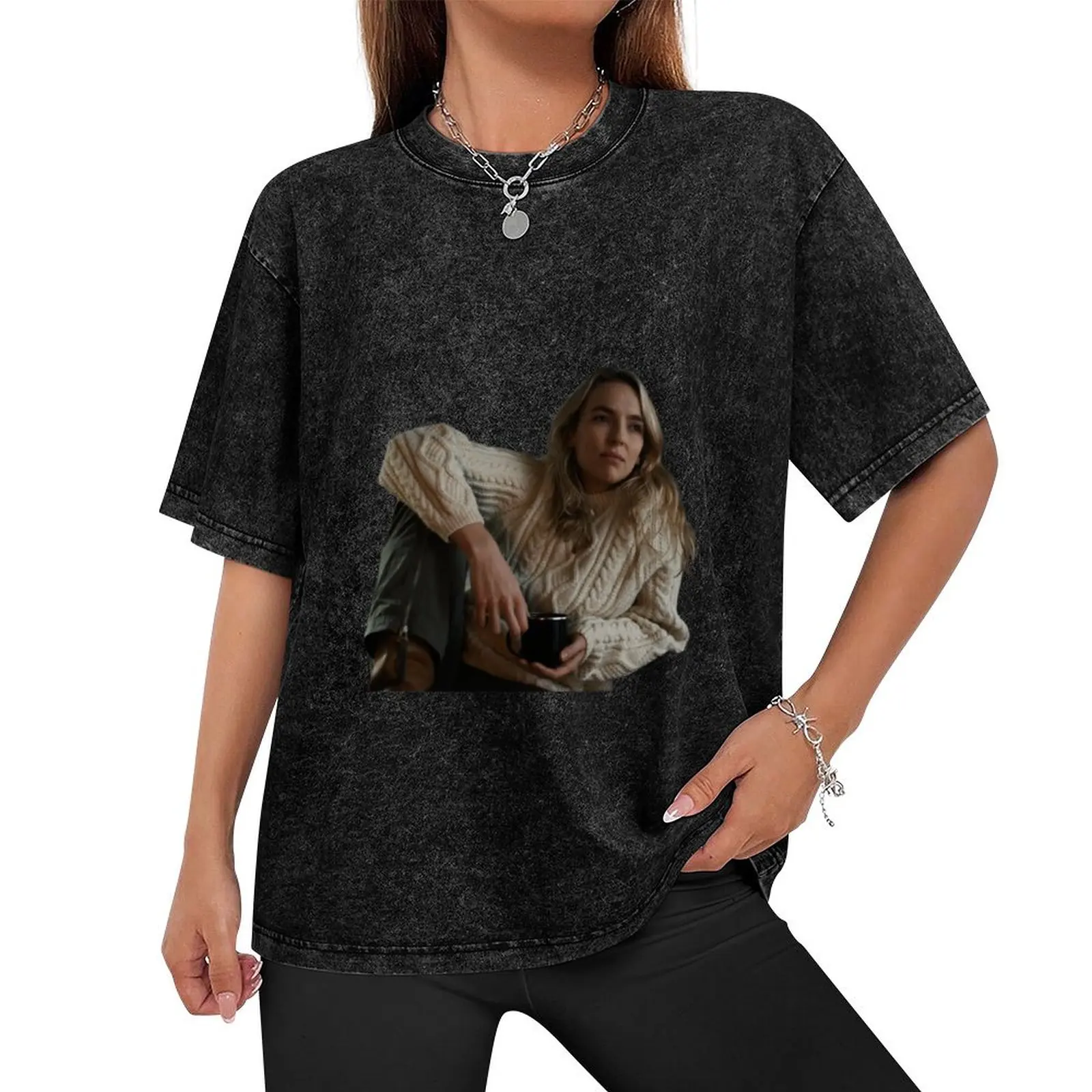 Футболка Villanelle в белом свитере одежда футболки персонализированные мужские с