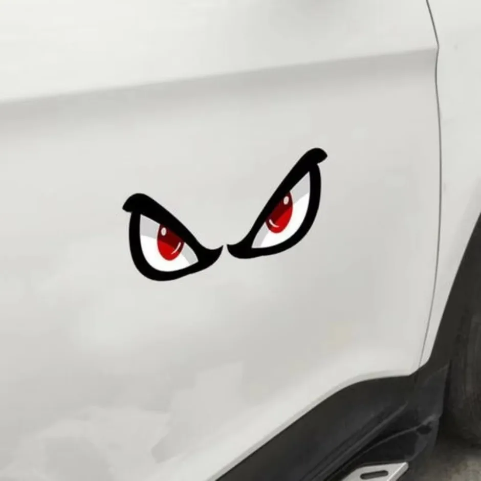1 шт. крутая 3D таинственные глаза акулы автомобильная наклейка красное злое