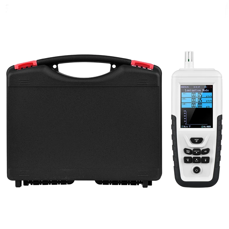 

Portable Nuclear Radiation Detector Radiometer GM Counter Radiation Gauge 3.2-inch Color Screen Geiger Counter with Tripod