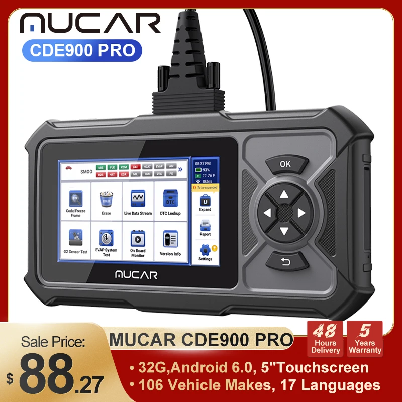 2023 Новый диагностический инструмент MUCAR CDE900 Pro OBD2, Полная диагностика системы 28, двунаправленное управление, автоматический obd 2 сканер