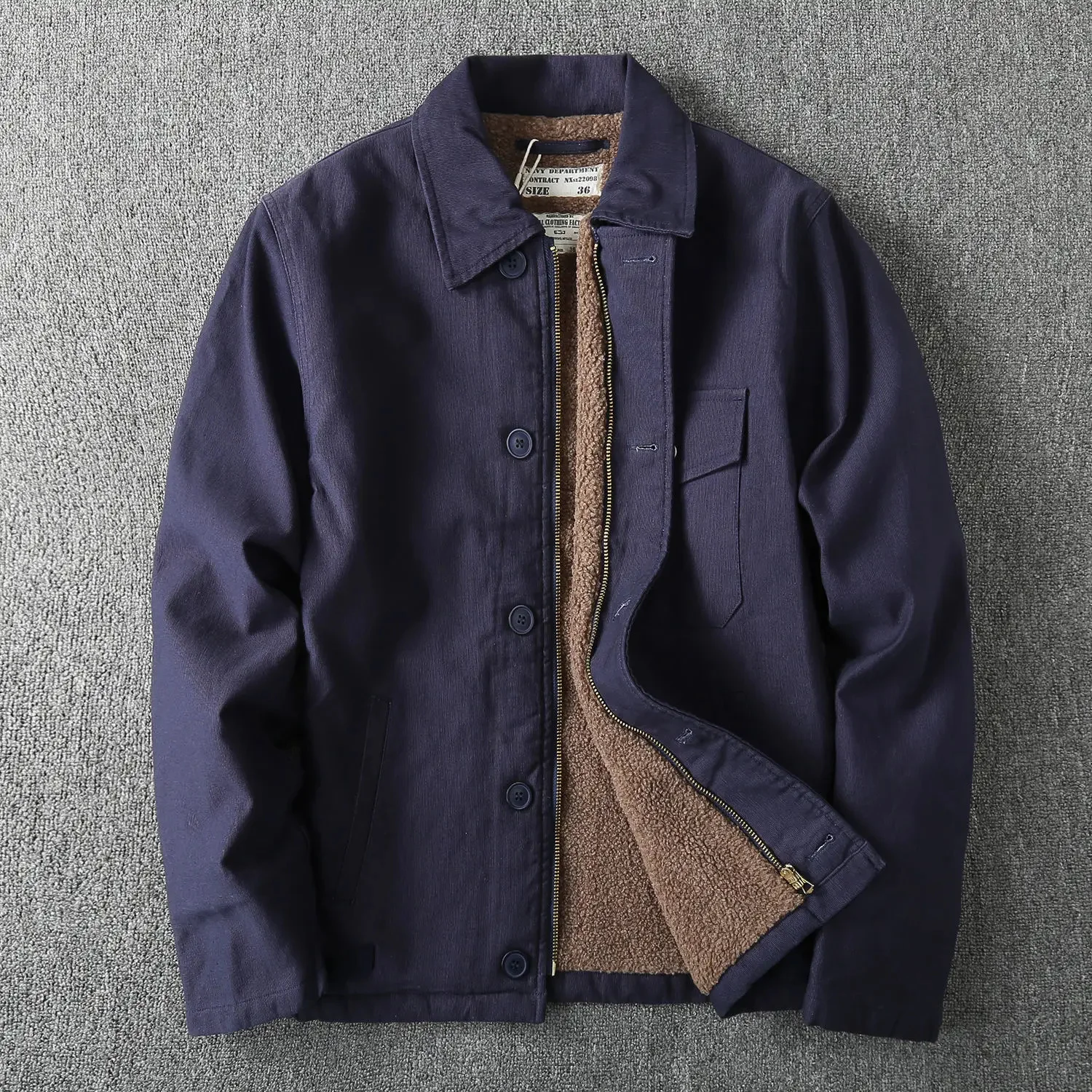 Куртка мужская зимняя с хлопковой подкладкой утепленная кашемировая верхняя