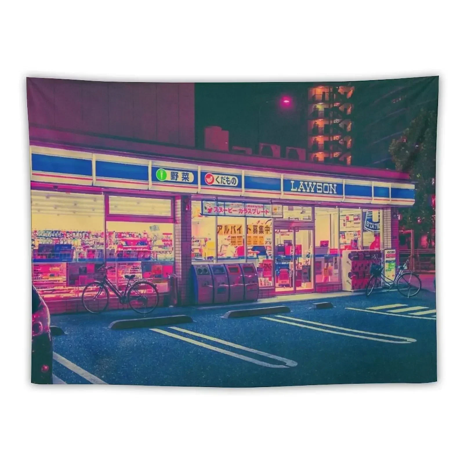 Япония ночной город гобелен эстетическое украшение комнаты украшения спальни