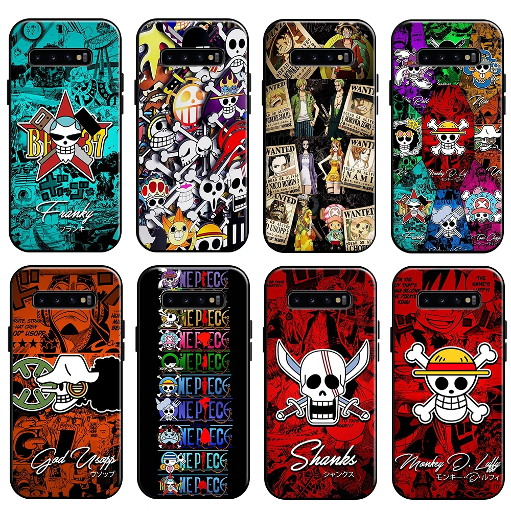 

Anime One Piece Skull Logo Phone Case For Samsung Galaxy S10 5G S10E S10 Lite S10 Plus Soft TPU Back Liquid Silicon