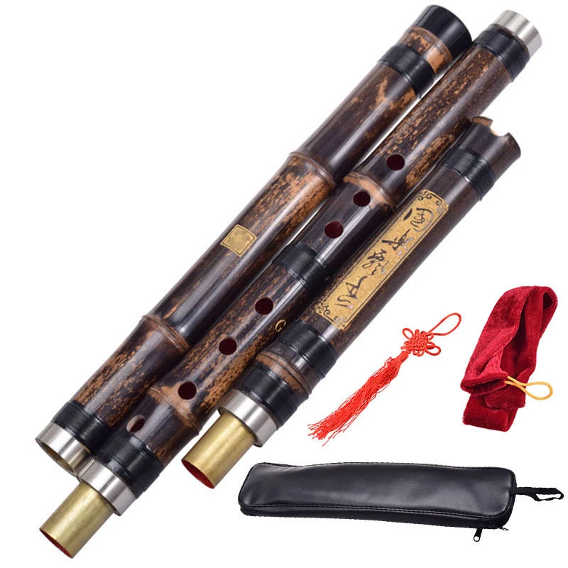 

Пурпурная бамбуковая флейта три секции/два секции Xiao для взрослых начинающих народный музыкальный инструмент G/F ключ 8 отверстий 6 отверсти...