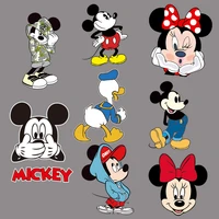 small mickey mouse heat transfer cartoon disney ironing stickers for clothing diy t shirt hoodies for kids patches custom gift