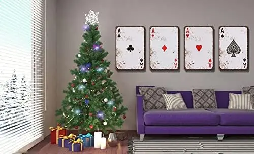 Винтажная жестяная вывеска для покера металлическая Семь дианданда алюминиевые