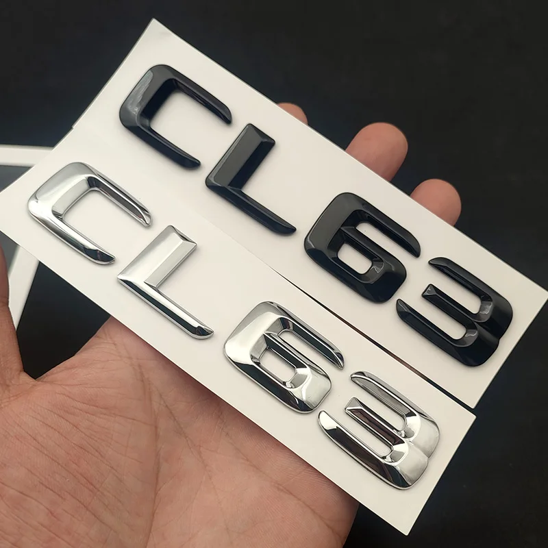 

Черные хромированные 3d-буквы ABS для автомобильных наклеек Mercedes CL63 AMG W216 C216 Benz Эмблема багажника значок логотип буквы аксессуары