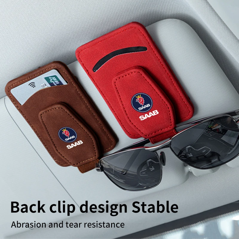 Держатель для солнцезащитного козырька кожаный органайзер карт держатель очков