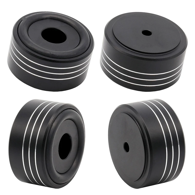 

4pcs Aluminum Speaker box Spikes Stand Feet Pad Amplifier DAC Decoder Audio Computer rubber buffer Floor Foot Nail M20*8