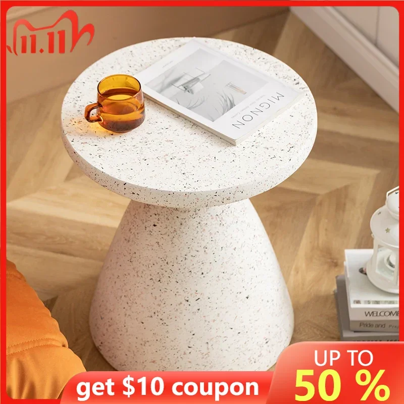 

Small Side Table Small Round Coffee Table Living Room Furniture Vintage White Table Photographic Decor Designer Furniture