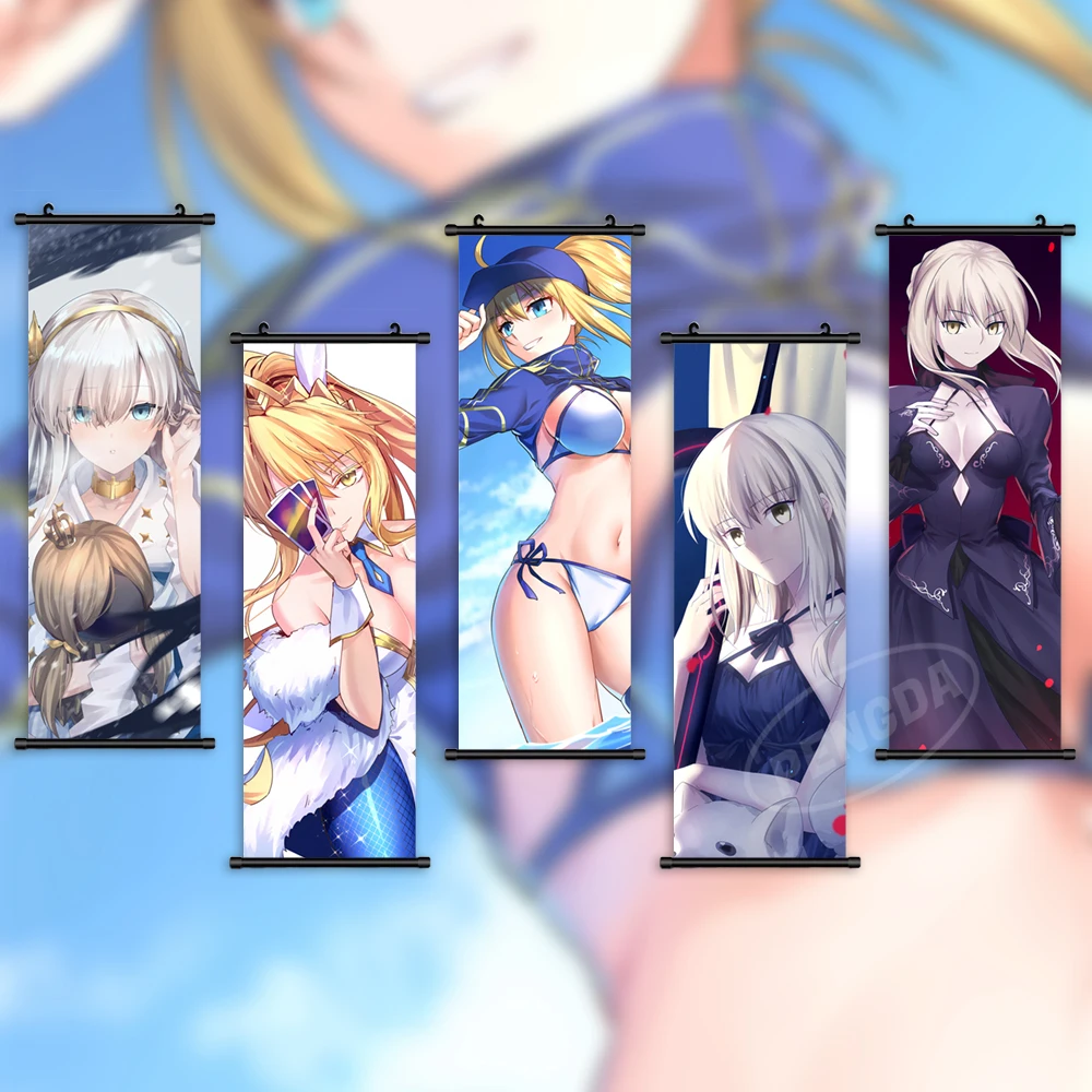

Canvas HD Print Fate Grand Order Painting Wall Art Jeanne Darc Picture Poster Altria Pendragon Home Decor Anime Hanging Scrolls